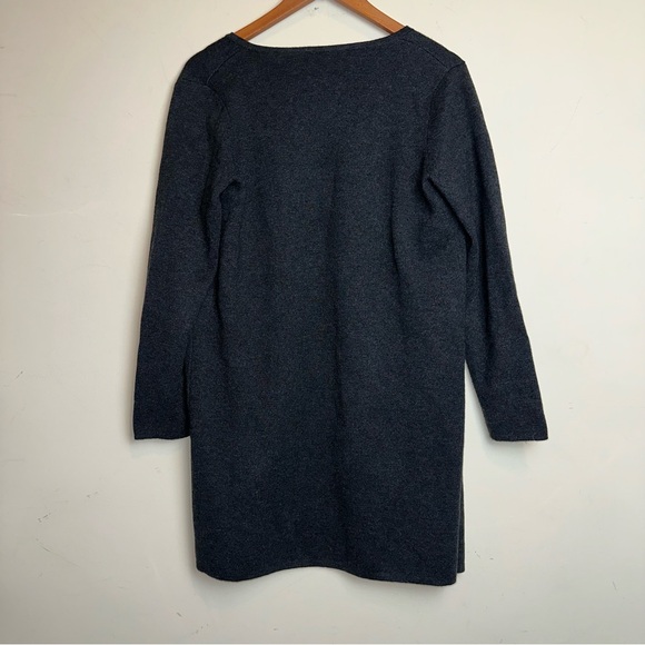 J.Crew Womens XS Juliette Merino Wool Collarless Sweater Blazer Gray Open Front - Picture 5 of 10